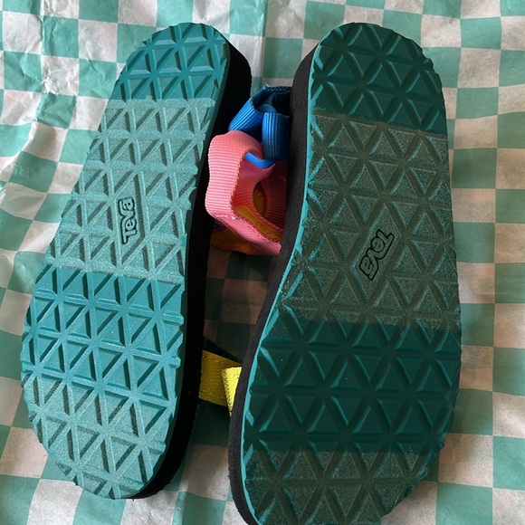 NWOT Teva multi color sandals - Picture 3 of 5